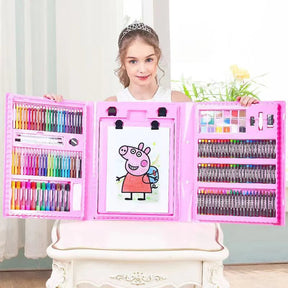 Set de Arte para Niños 208 Piezas 🎨 Maleta Creativa con Colores y Acuarelas