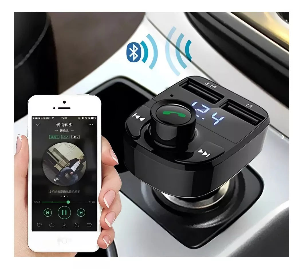 Transmisor Bluetooth 5.0 para Carro 🚗 Cargador Dual USB FM MP3