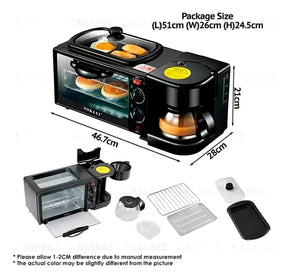 Horno Eléctrico Sokany 3 en 1 🍳 Cocina, Tuesta y Prepara Café