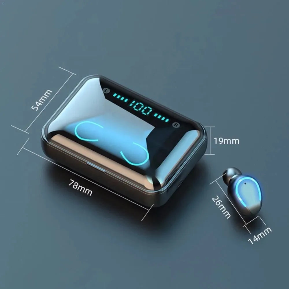 Audífonos Bluetooth F9 Inalámbricos 🎧 Pantalla LED + Power Bank