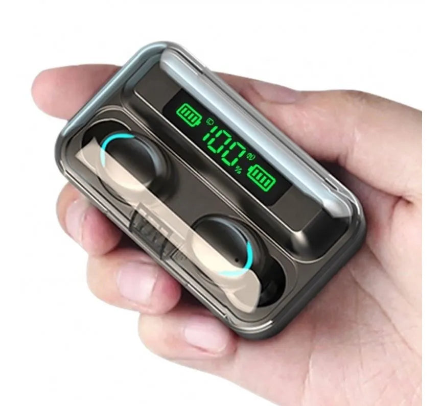 Audífonos Bluetooth F9 Inalámbricos 🎧 Pantalla LED + Power Bank