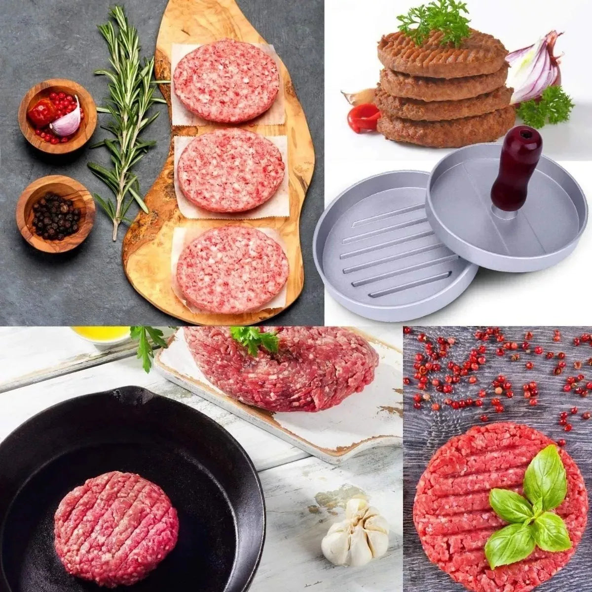 Molde Prensa para Hamburguesas 🍔 Forma Hamburguesas Perfectas en Casa