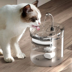 Fuente de Agua Automática para Gatos Silenciosa de Vidrio – Hidratación Constante 🐱