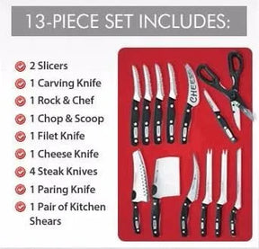 Set de Cuchillos Profesionales Miracle Blade 🔪 13 Piezas de Corte Preciso