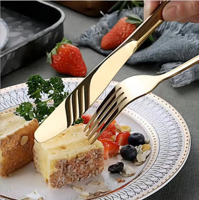 Juego de Cubiertos 24 Piezas 🍽 Acero Inoxidable Elegante para Cocina y Mesa