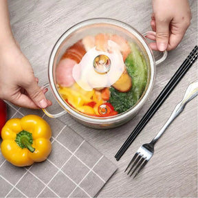 Olla de Vidrio Resistente al Calor 🍲 Cacerola Transparente con Tapa