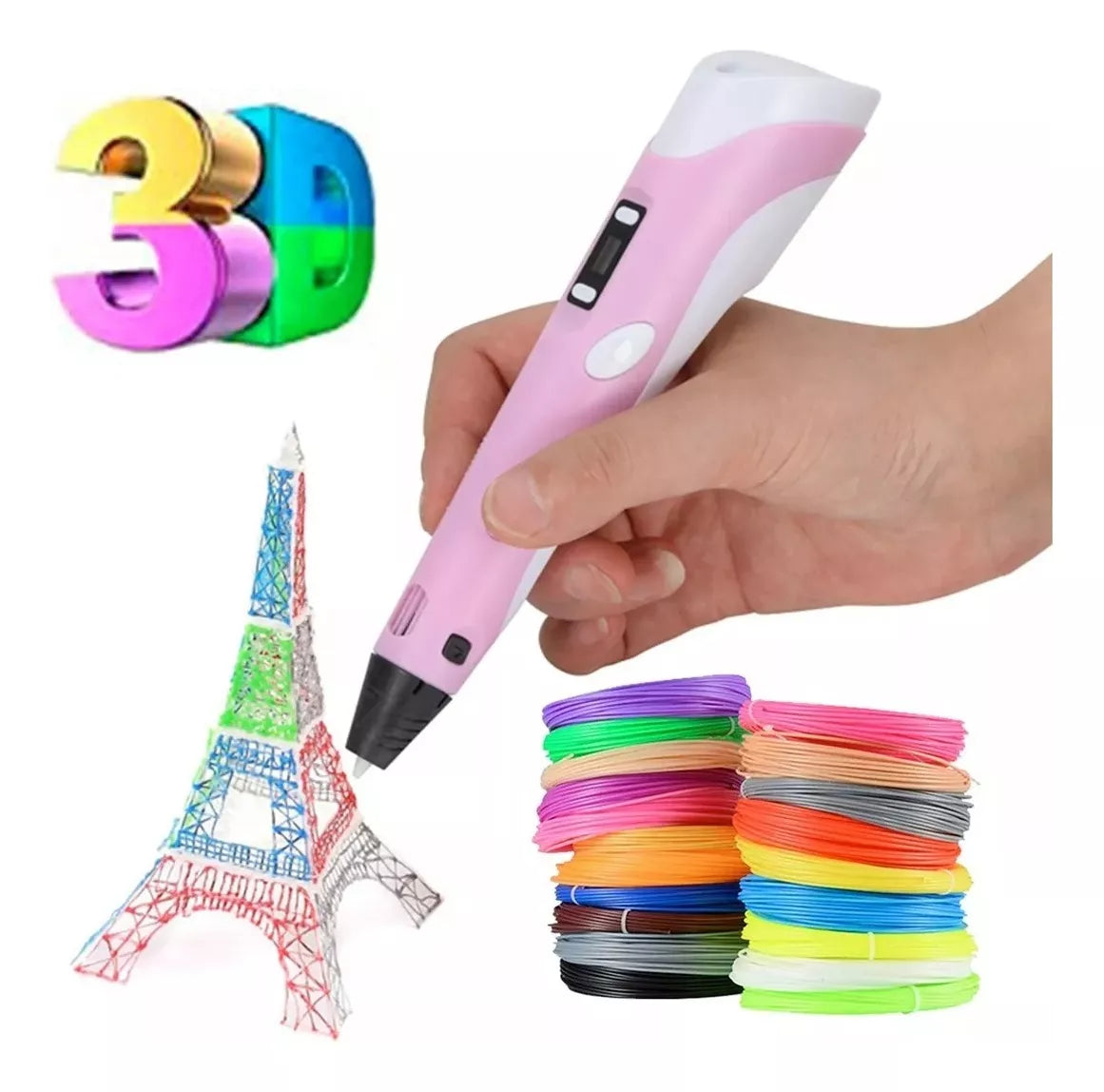 Lápiz 3D de Impresión 🎨 Kit Completo con Filamentos Multicolor