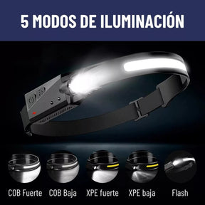 Linterna Frontal LED 🔦 Manos Libres para Camping y Trabajo