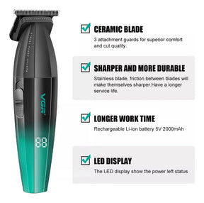 Patillera Profesional VGR V-906 ✂️ 9000 RPM | Corte Preciso y Potente