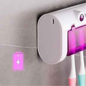 Esterilizador UV para Cepillos con Dispensador de Crema – Higiene Total 🦷