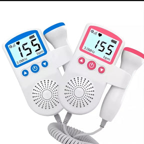 Audífono cardíaco para bebés, monitor de sonar Doppler fetal, color rosa