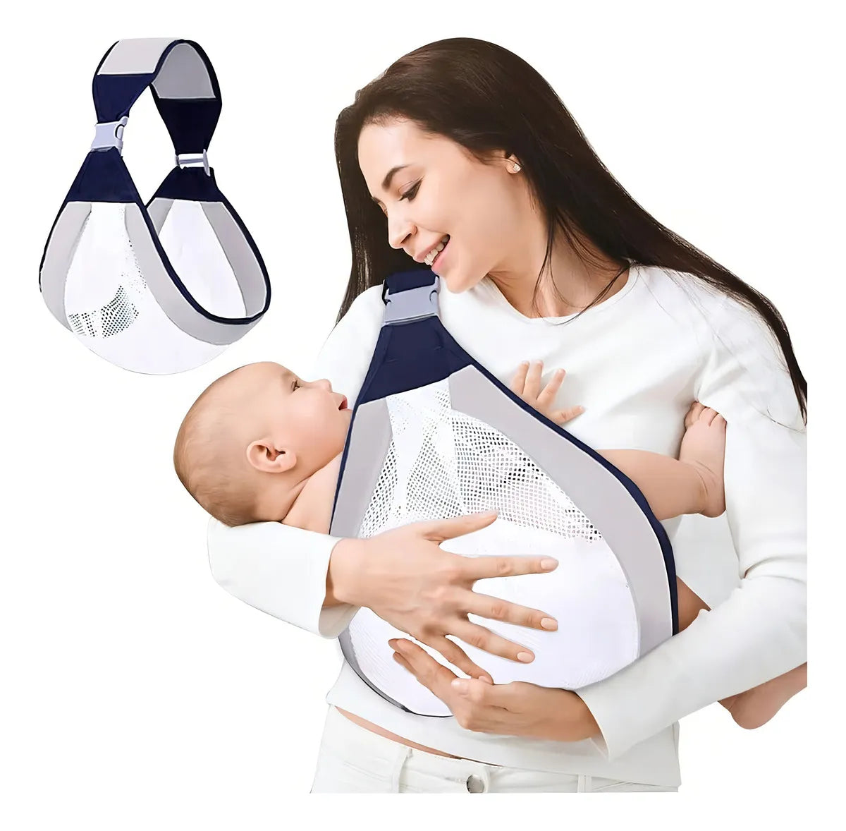 Fular Porta Bebé Ergonómico 👶 Cómodo, Seguro y Transpirable 0 a 24 Meses