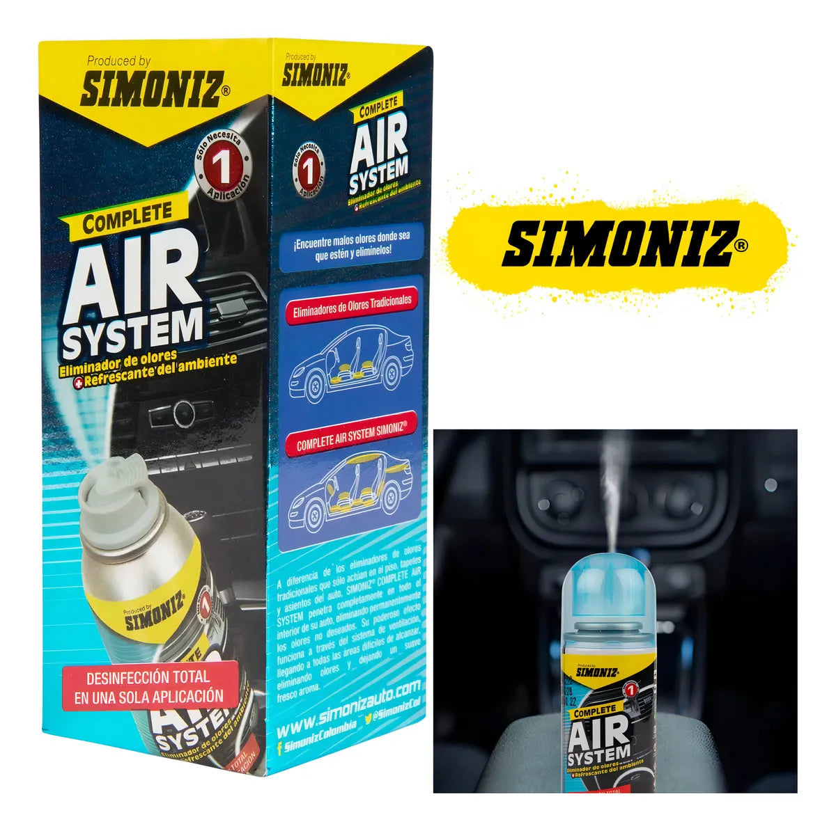 Eliminador de Olores Simoniz Complete Air System 🌬 Neutraliza Olores y Refresca el Ambiente