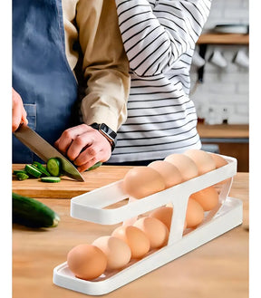 Organizador Dispensador de Huevos Enrollable 🥚 Bandeja para Refrigerador