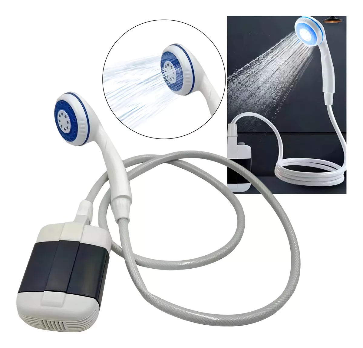 Ducha Portátil Recargable 🚿 Ideal para Camping y Emergencias