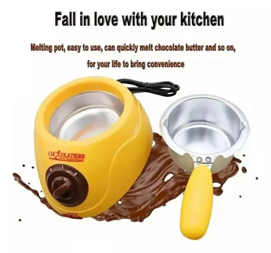 Fondue de Chocolate Eléctrico 🍓 Máquina para Derretir Chocolate Fácil y Rápido