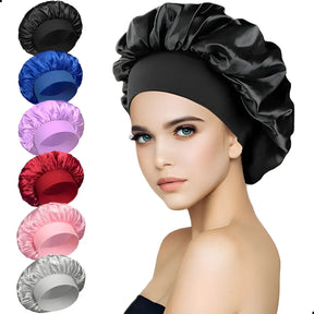 Gorro de Satén para Dormir 🌙 Protege Cabello Rizado, Crespo y Ondulado sin Frizz