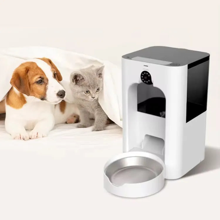 Dispensador Automático Inteligente para Mascotas con Cámara 📷 Controla la Alimentación Desde tu Celular