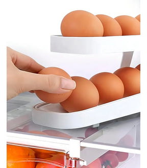 Organizador Dispensador de Huevos Enrollable 🥚 Bandeja para Refrigerador