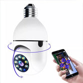 Cámara de Seguridad 360° Tipo Bombillo 💡 Control desde el Celular
