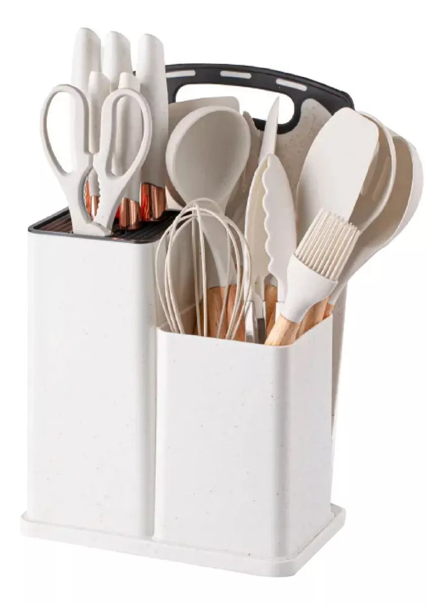 Set de Utensilios de Cocina 19 Piezas 🍳 Completo y Resistente