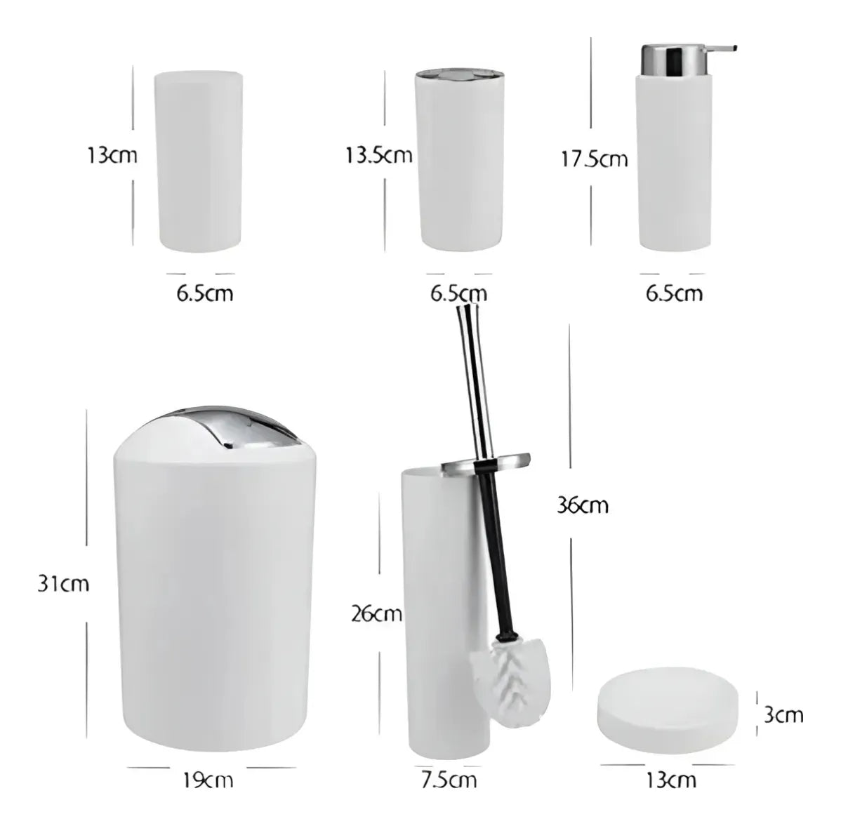 Kit de Accesorios para Baño 🛁✨ Elegante y Funcional | 6 Piezas