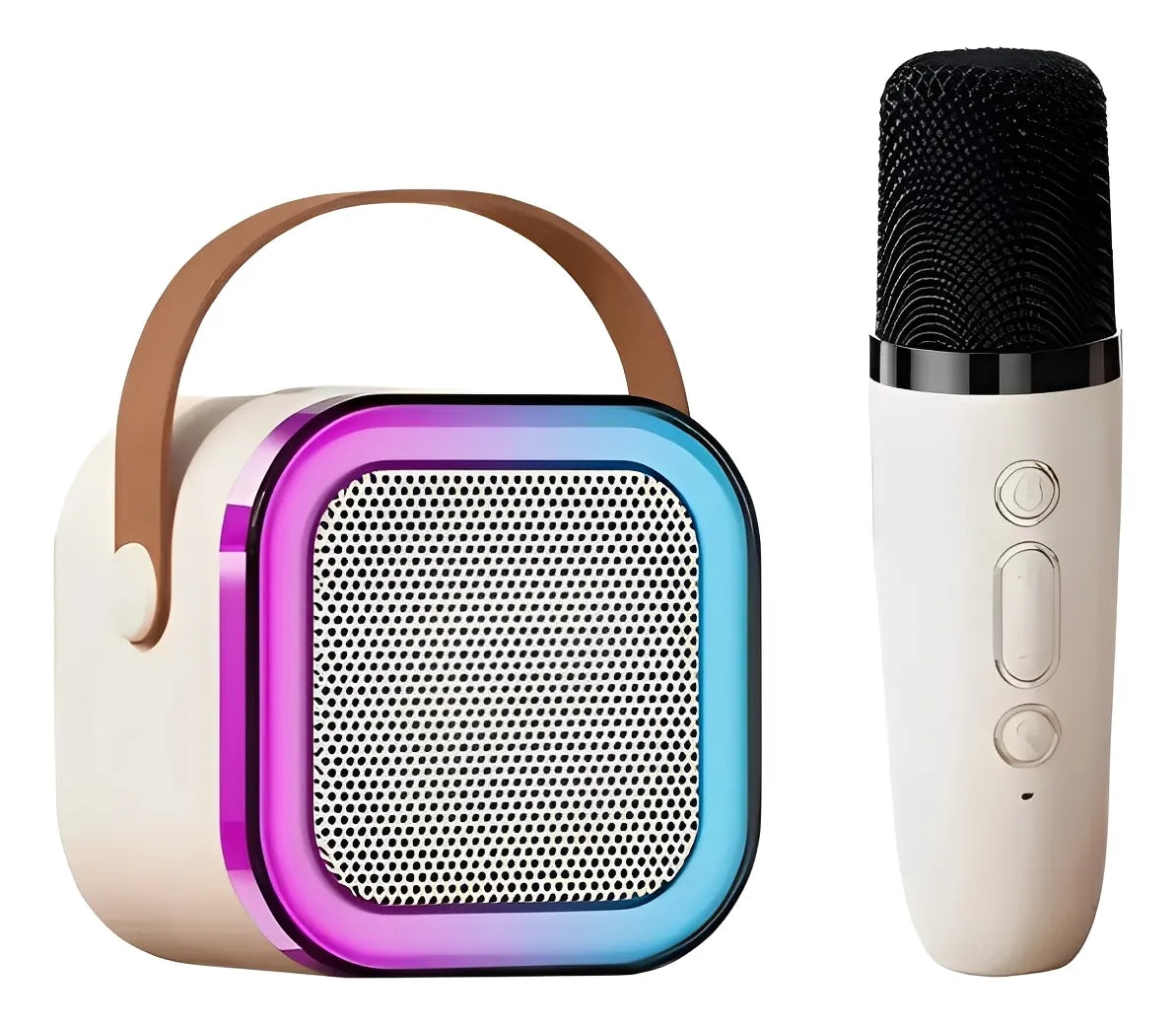 Parlante Karaoke con Micrófono para Niños 🎤 Bluetooth con Luces LED Divertidas