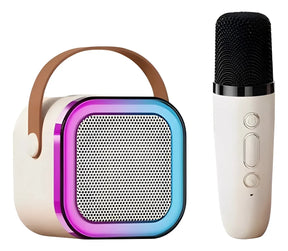Parlante Karaoke con Micrófono para Niños 🎤 Bluetooth con Luces LED Divertidas