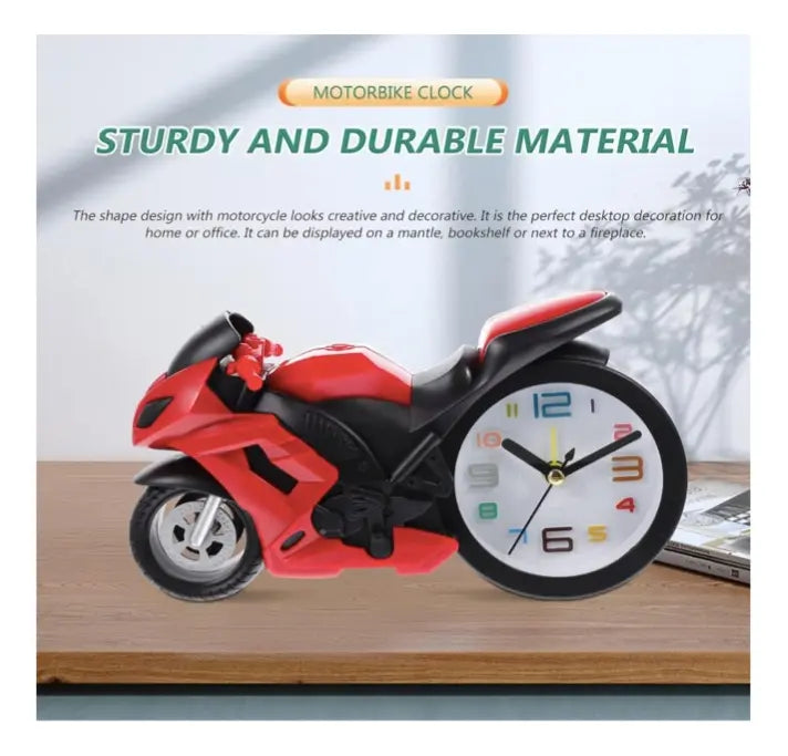 Reloj de Mesa Diseño Moto Deportiva 🏍 Decoración Moderna y Original