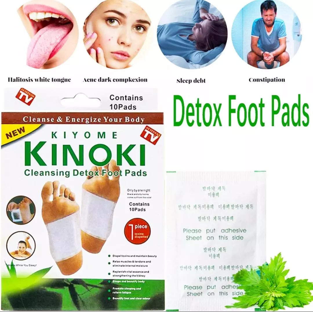 Parche Desintoxicante Pie Cuerpo Relajante Kinoki Caja 10pza