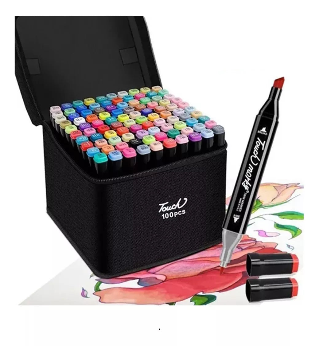 Marcadores De Dibujo X 120 Colores Doble Punta Base Alcohol