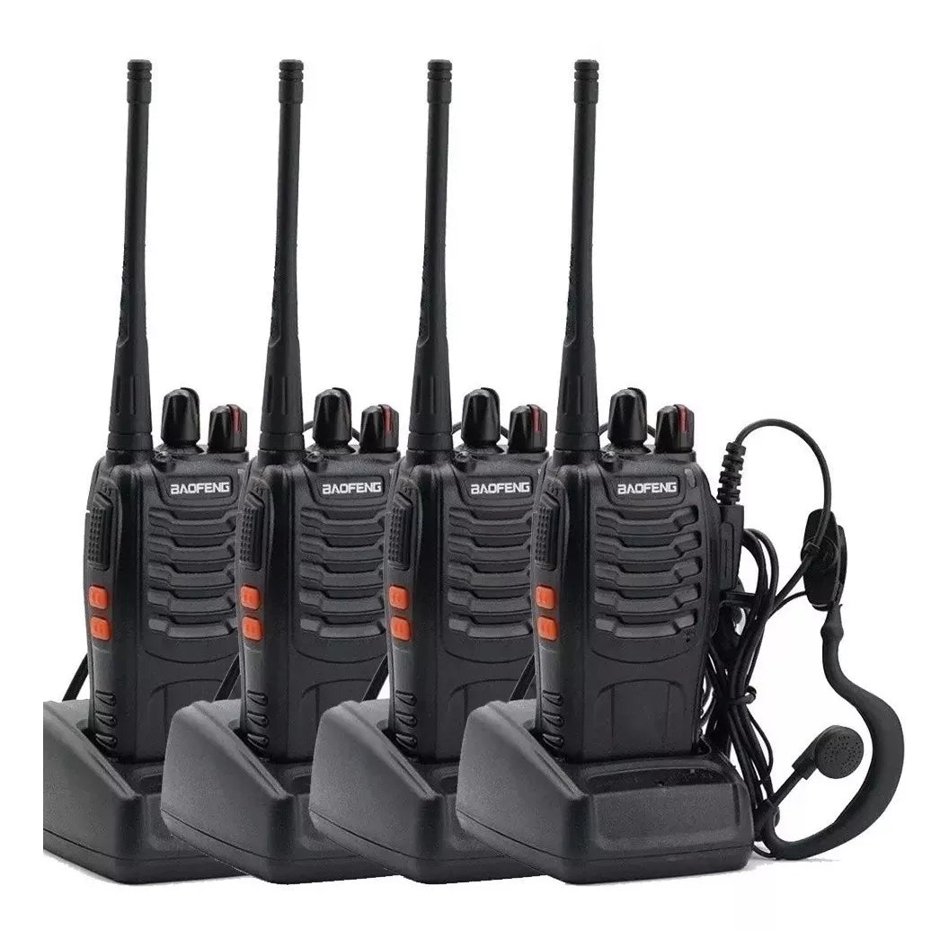 Kit x4 Radios Baofeng BF-888S 📻 Walkie Talkie UHF con Auricular