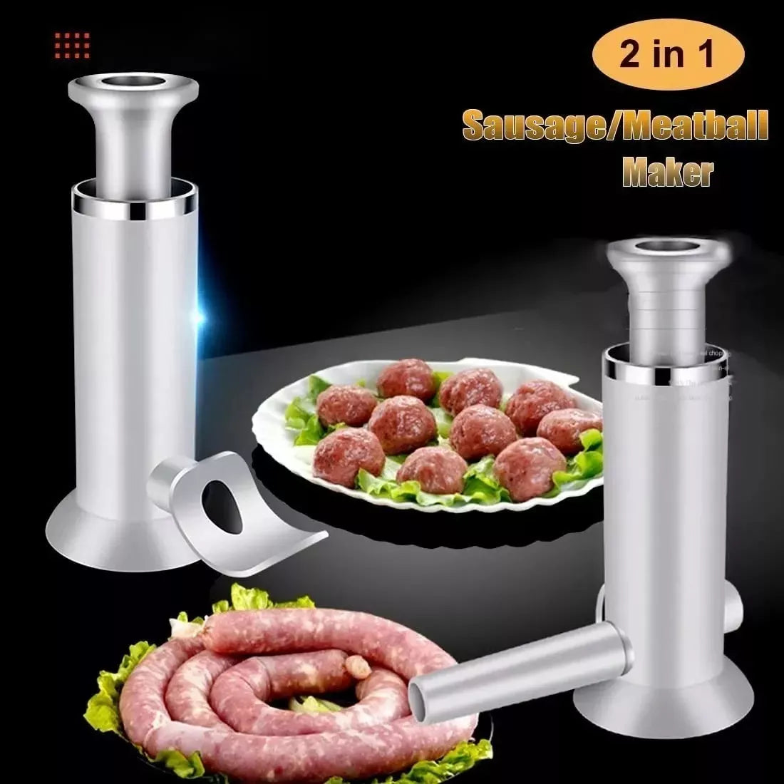 Embutidora Manual 2 en 1 para Carne 🌭 Haz Salchichas y Embutidos en Casa