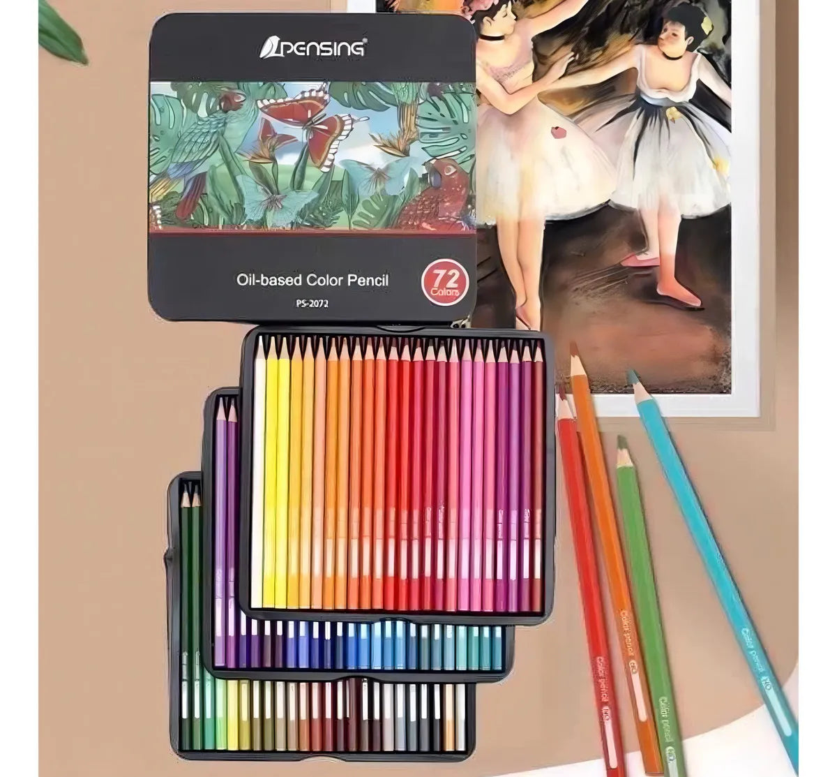 Kit de Dibujo Técnico PENSING 72 Piezas 🎨 Base Aceite con Estuche | Ideal para Estudiantes y Profesionales