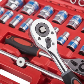 Juego de Copas y Ratchet 37 Piezas – Set Mecánico Profesional 🔧