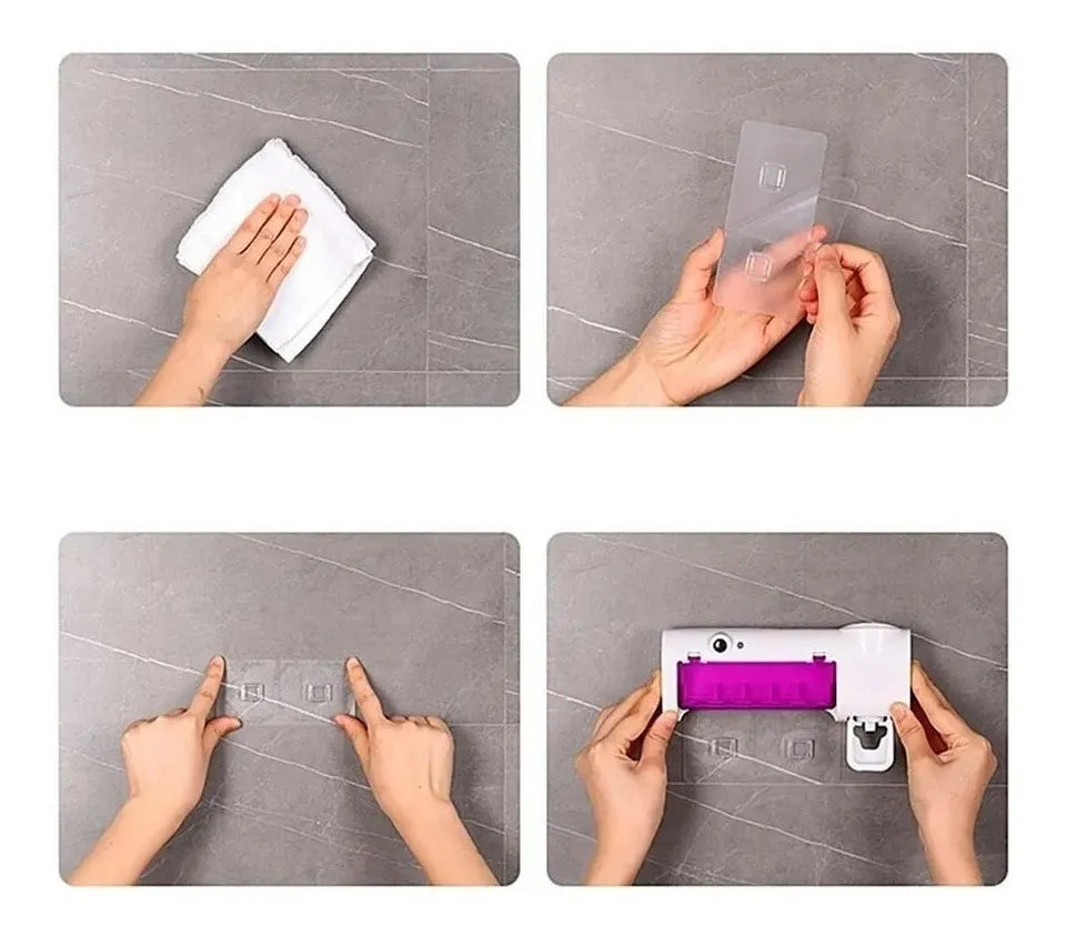 Esterilizador UV para Cepillos con Dispensador de Crema – Higiene Total 🦷