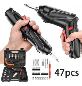 Kit de Destornilladores Eléctrico 47 Piezas – Recargable y Multifunción 🔩