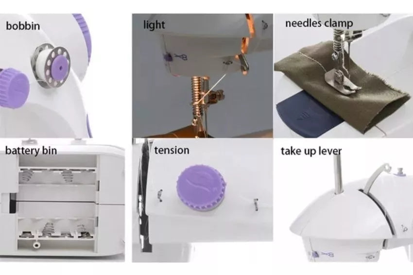 🧵✨ Mini Máquina de Coser Portátil – Con Mesa de Extensión