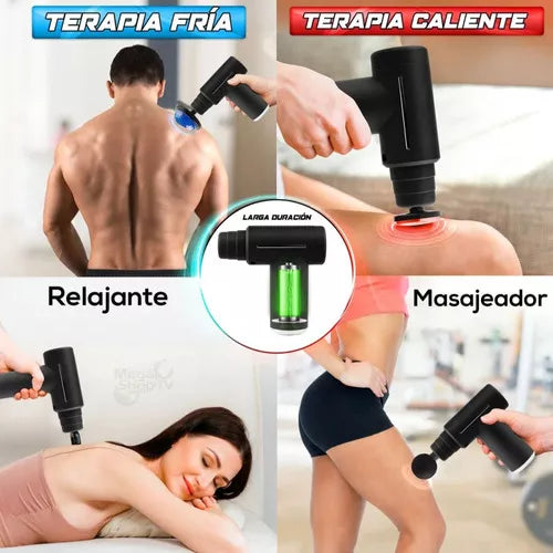 💆‍♂️🔥❄ Pistola de Masaje – Terapia Calor & Frío para Alivio Muscular