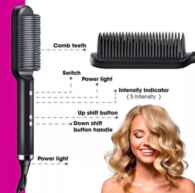Cepillo Alisador Iónico ✨ Alisa y Reduce el Frizz al Instante