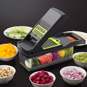 Rallador y Picador Manual 3 en 1 🥕 Corta Verduras, Frutas y Quesos Fácil