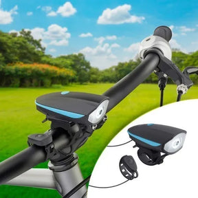Luz para Bicicleta con Pito 🔊 Linterna Recargable 250 Lumens para Mayor Seguridad