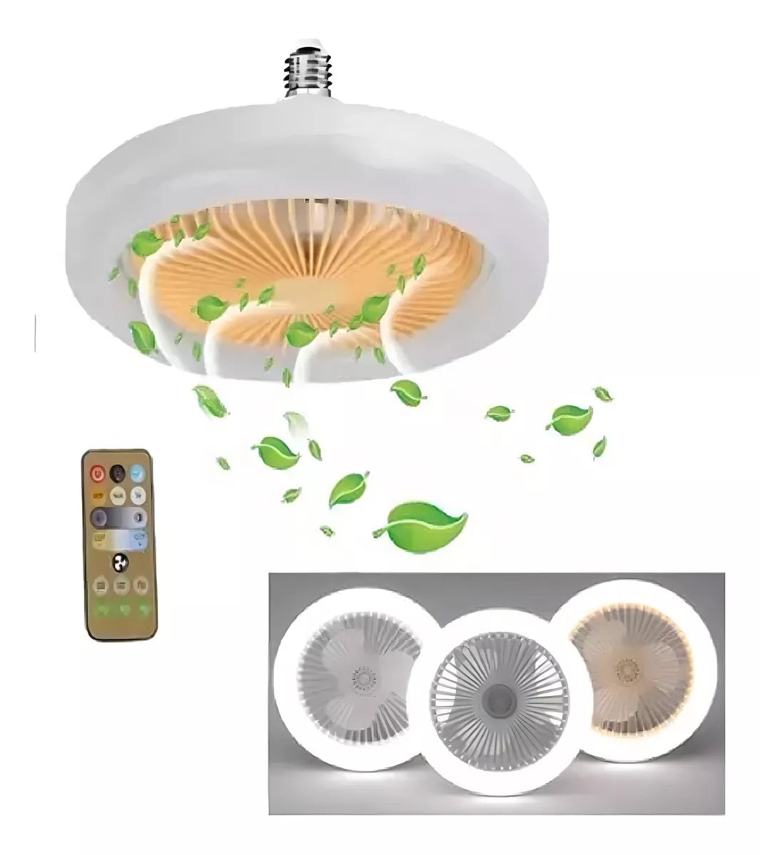 Ventilador de Techo con Lámpara 💡 Control Remoto y Fácil Instalación