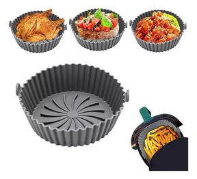 Moldes de Silicona para Air Fryer Reutilizables x6 🍳🔥 | Protege y Facilita la Limpieza