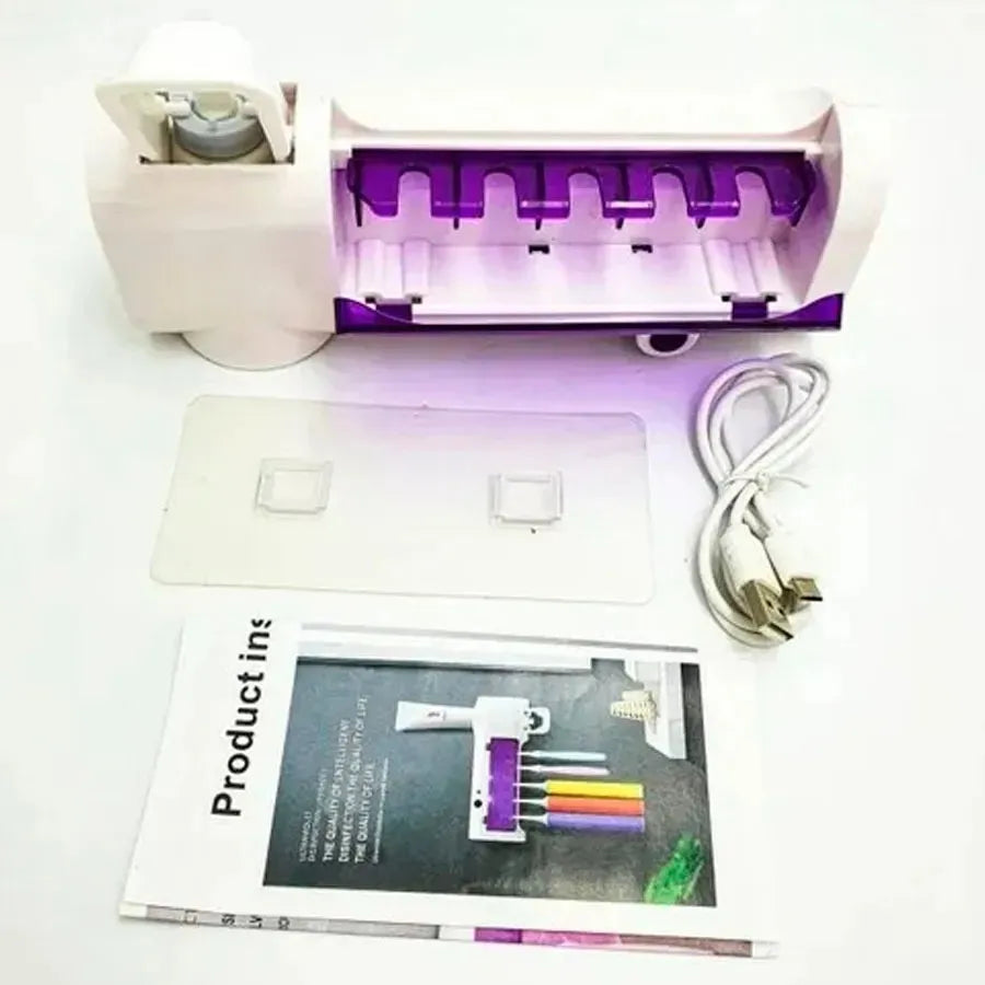 Esterilizador UV para Cepillos con Dispensador de Crema – Higiene Total 🦷