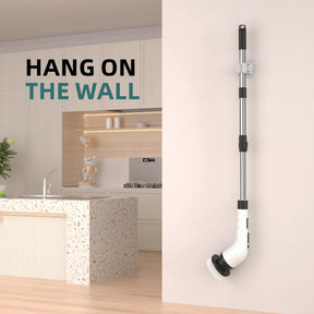 Cepillo Eléctrico Recargable para Limpieza 🧼 Con Mango Extensible y 9 Accesorios