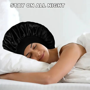Gorro de Satén para Dormir 🌙 Protege Cabello Rizado, Crespo y Ondulado sin Frizz