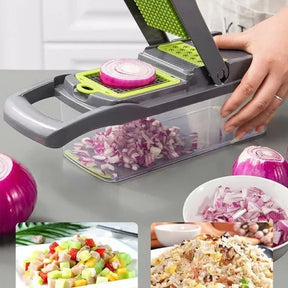 Rallador y Picador Manual 3 en 1 🥕 Corta Verduras, Frutas y Quesos Fácil