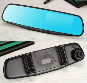 Cámara Dual para Carro Tipo Espejo Retrovisor – Visión Frontal y Reversa 🚗