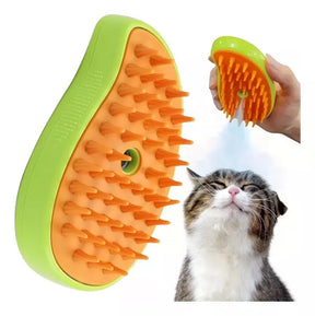 Cepillo de Vapor 3 en 1 para Mascotas 🐶🐱 Elimina Pelo y Relaja